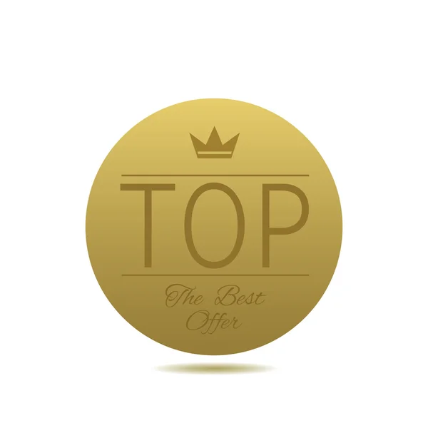 Golden TOP label — Stock Vector