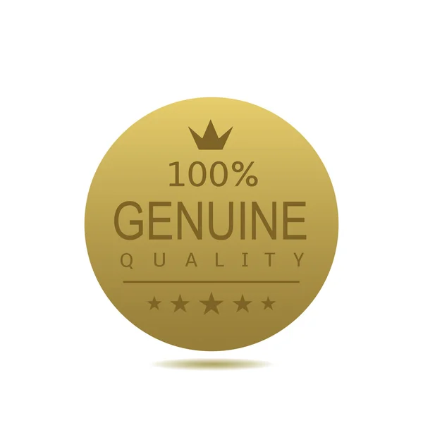 Etiqueta de calidad genuina — Vector de stock