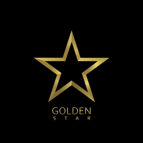 Golden Star logo — Stock Vector