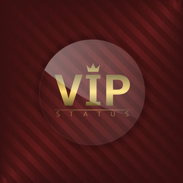 Etiqueta de vidrio de estatus VIP — Vector de stock