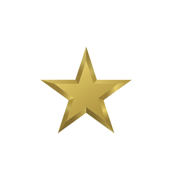 Gullstjernesymbol – stockvektor
