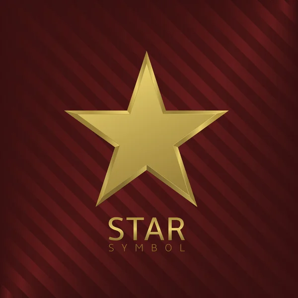 Símbolo estrela dourada — Vetor de Stock