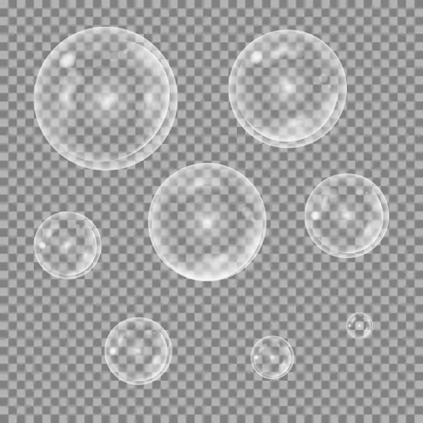 Ensemble de bulles d'eau — Image vectorielle