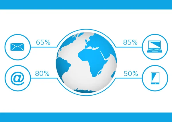 コミュニケーション コンセプトのインフォ グラフィック — ストックベクタ