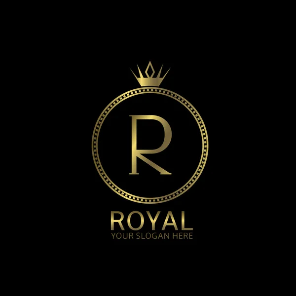Royal golden label — Stock vektor