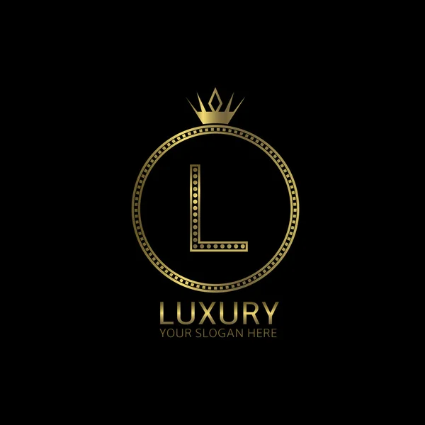 Goldenes Luxuslabel — Stockvektor