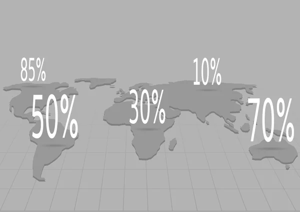 Dünya harita infographics — Stok Vektör