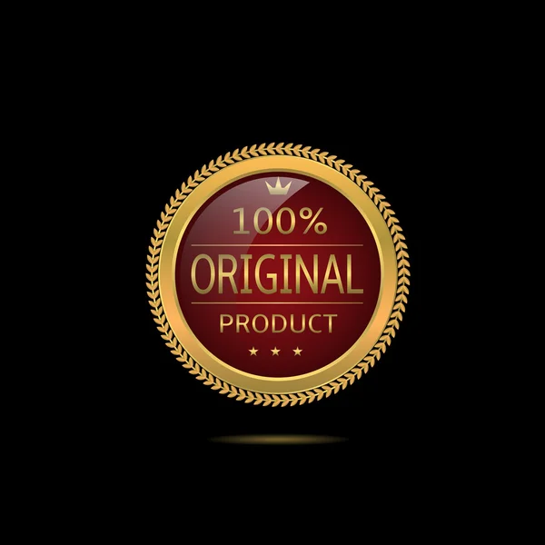 Rojo Etiqueta original del producto — Vector de stock