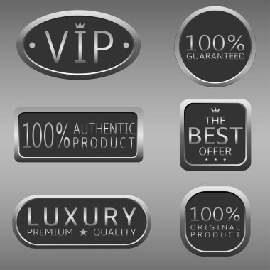 gümüş metal etiket