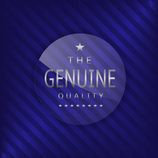 Etiqueta de calidad genuina — Vector de stock