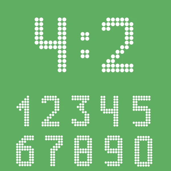 Scoreboard number set — Stock Vector