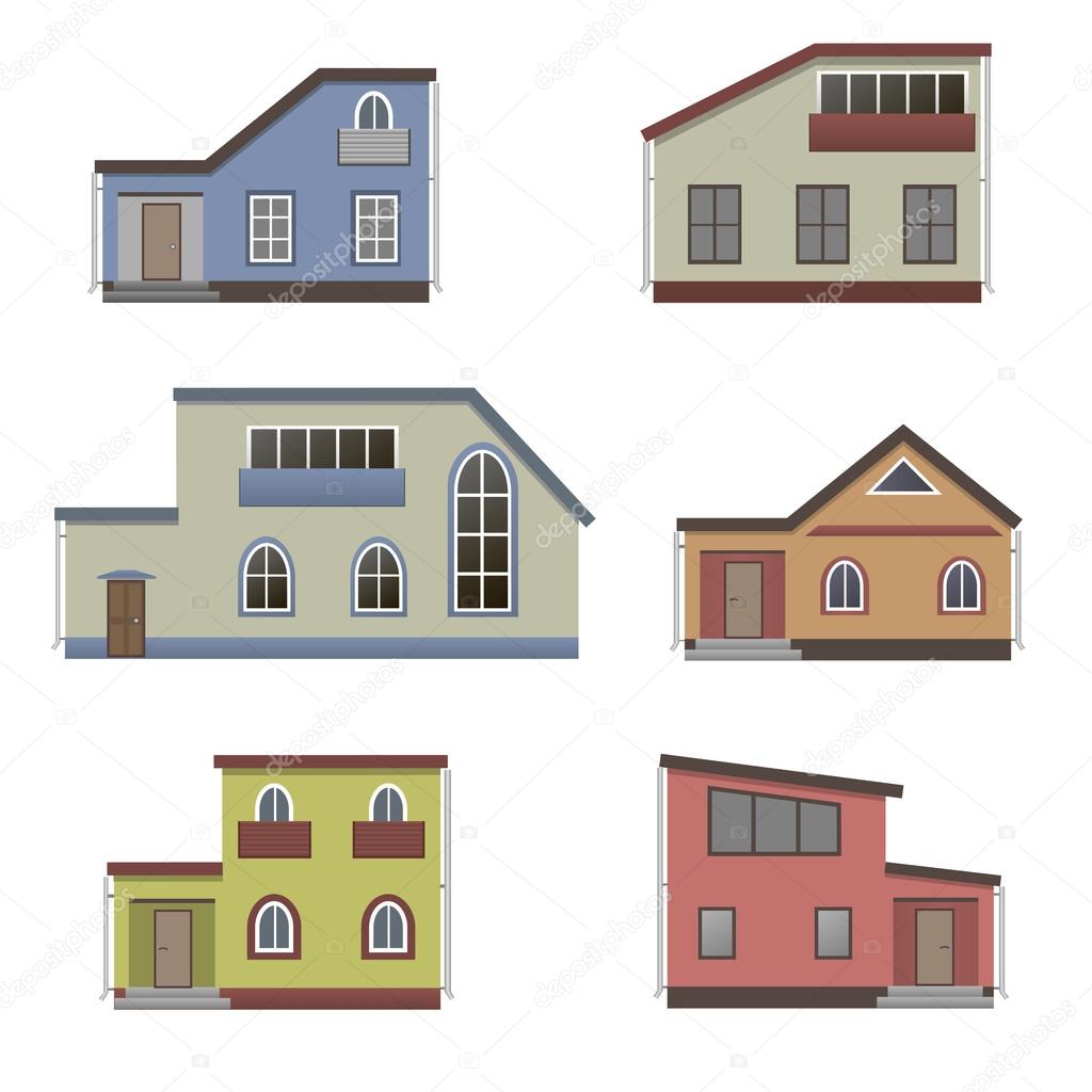 House and building set.