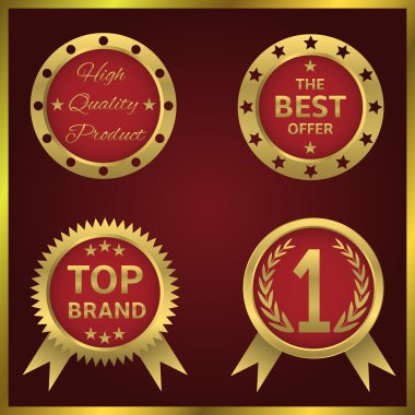 vektör mühürler çıkartmaları kümesi