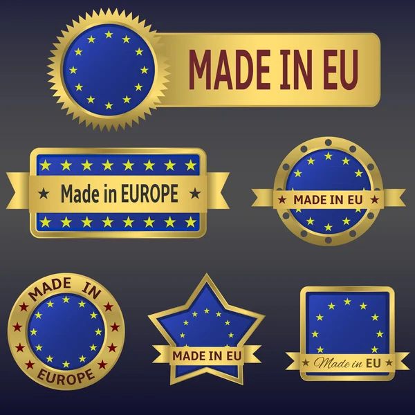 Fabricado na Europa — Vetor de Stock