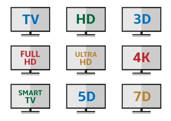 Tv icône ensemble — Image vectorielle