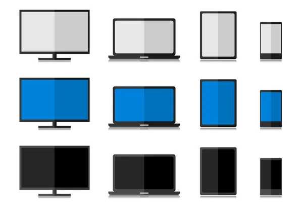 Conjunto de tecnología electrónica — Archivo Imágenes Vectoriales