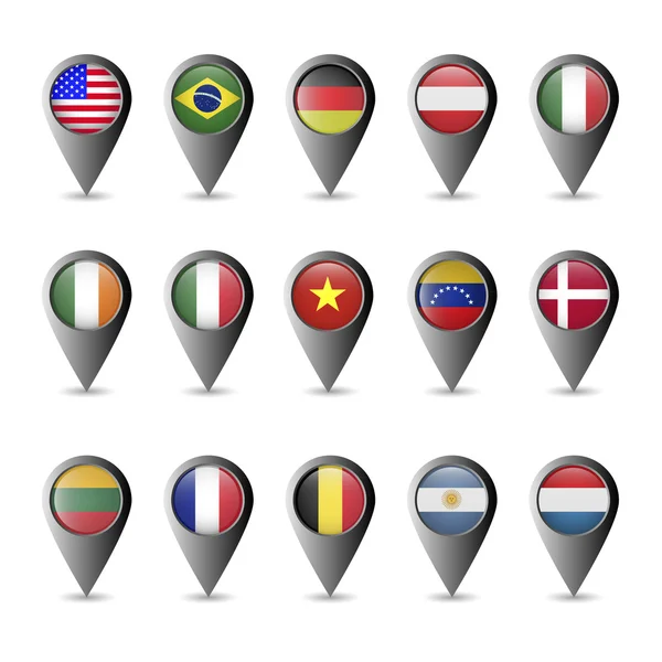 Flag markers — Stock Vector