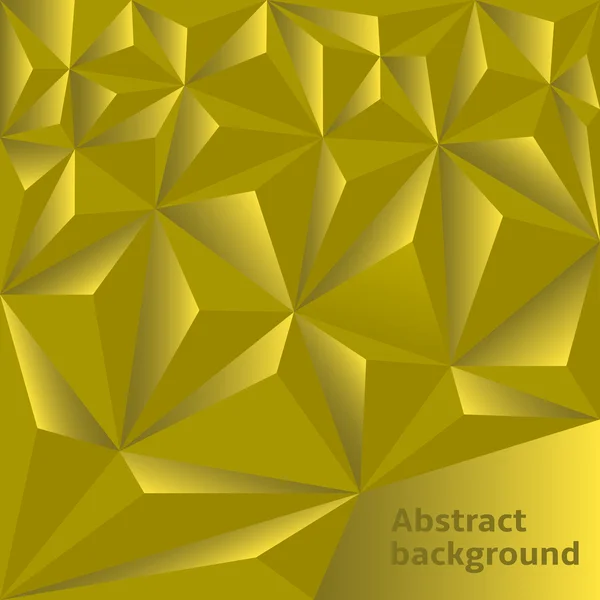黄金の多角形の背景 — ストックベクタ