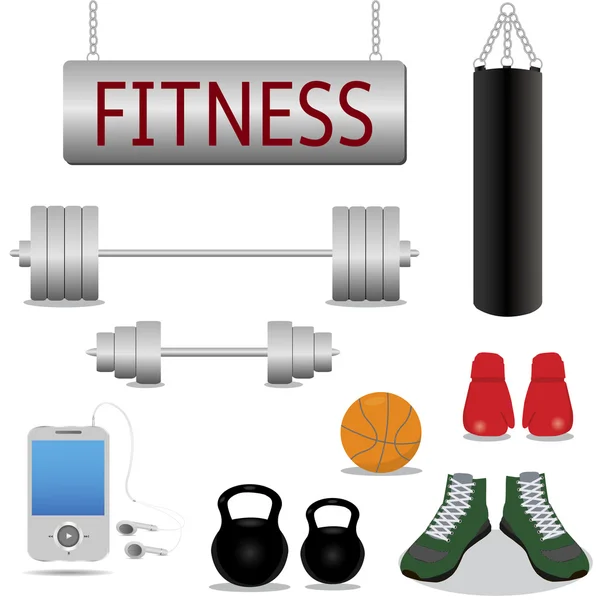 Iconos de fitness — Vector de stock