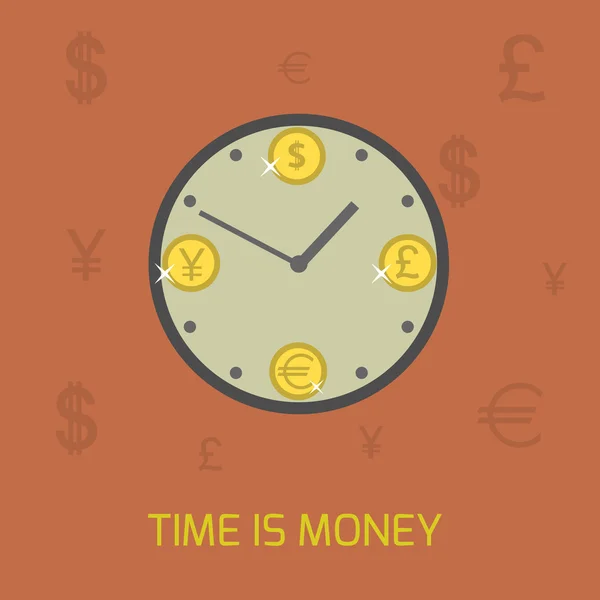 El tiempo es dinero — Vector de stock