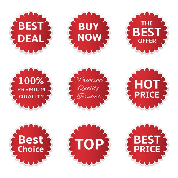Red Shopping Labels — Stockvector