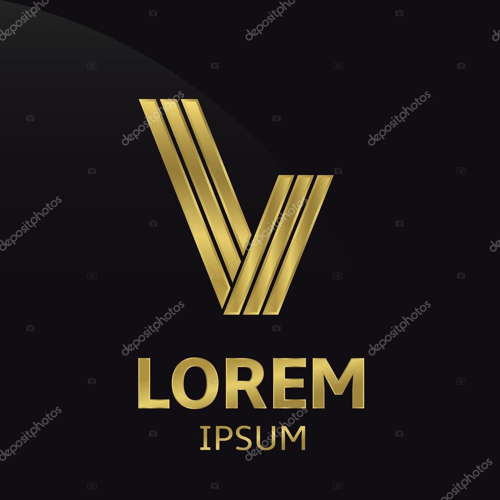Vector golden abstract logo for your company