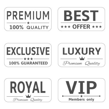 Minimalist lüks etiketleri