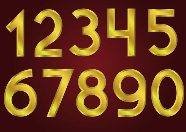 Golden numbers — Stock Vector