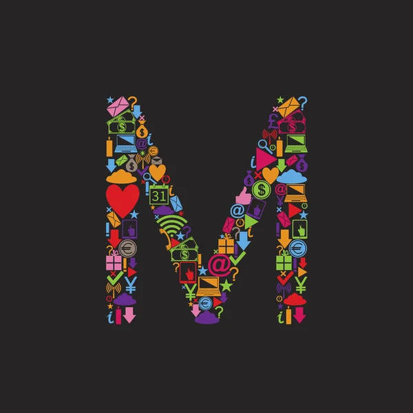 Letter M — Stock Vector