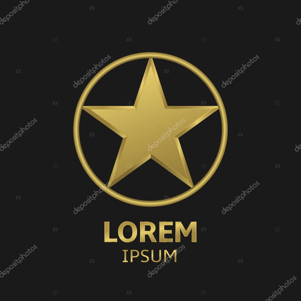 Super golden star vector logo icon for your company