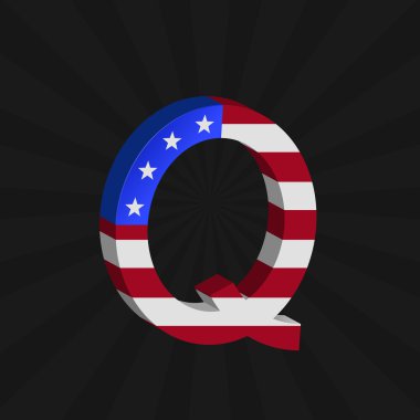 ABD bayrağı alfabesi