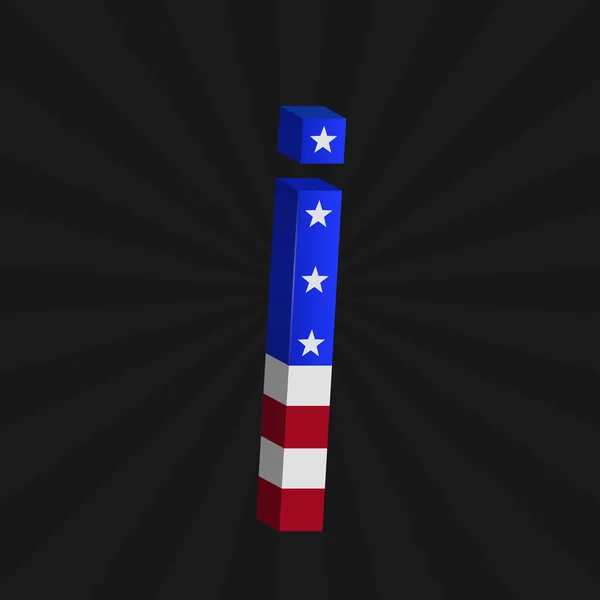 USA vlag alfabet — Stockvector