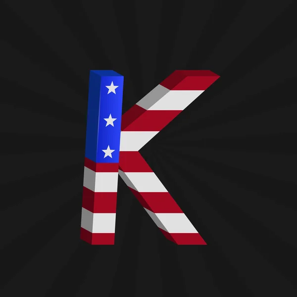 Alfabeto bandeira dos EUA —  Vetores de Stock