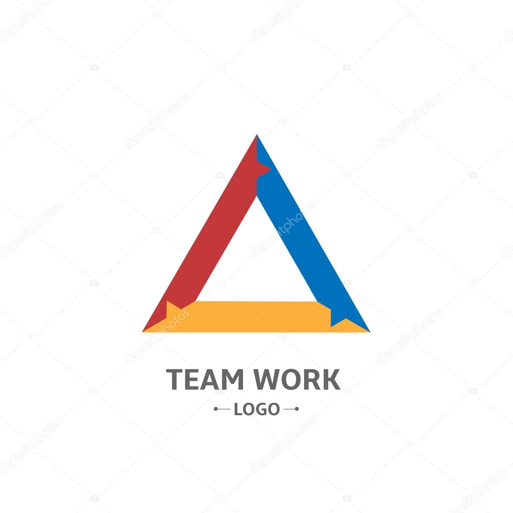 Team work, friendship, social network vector logo design template.