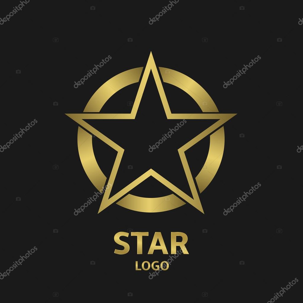 Super golden star vector logo icon for your company