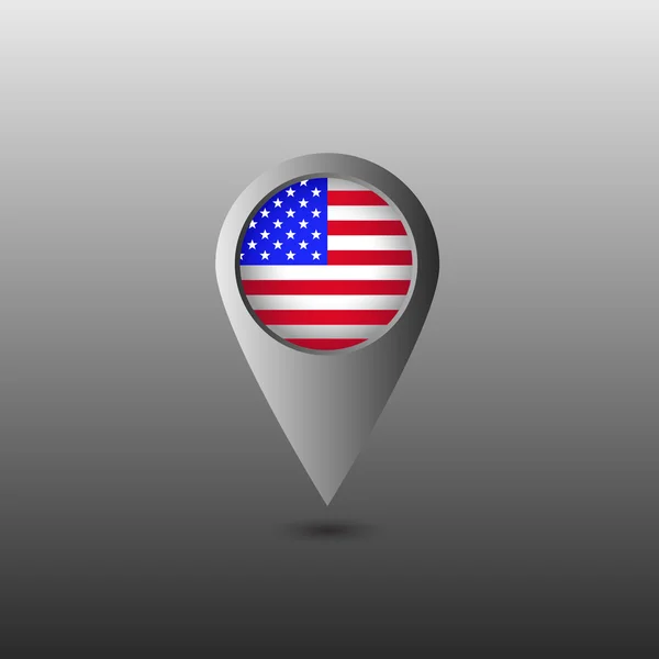 USA vlag marker — Stockvector