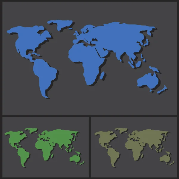 Carte du monde — Image vectorielle