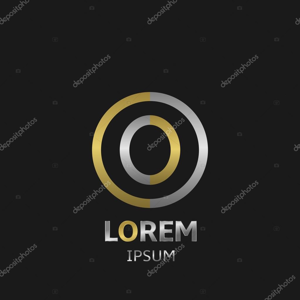 Vector alphabet. Letter O, symbol for your company
