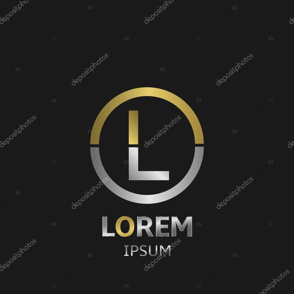 Vector alphabet. Letter L, symbol for your company