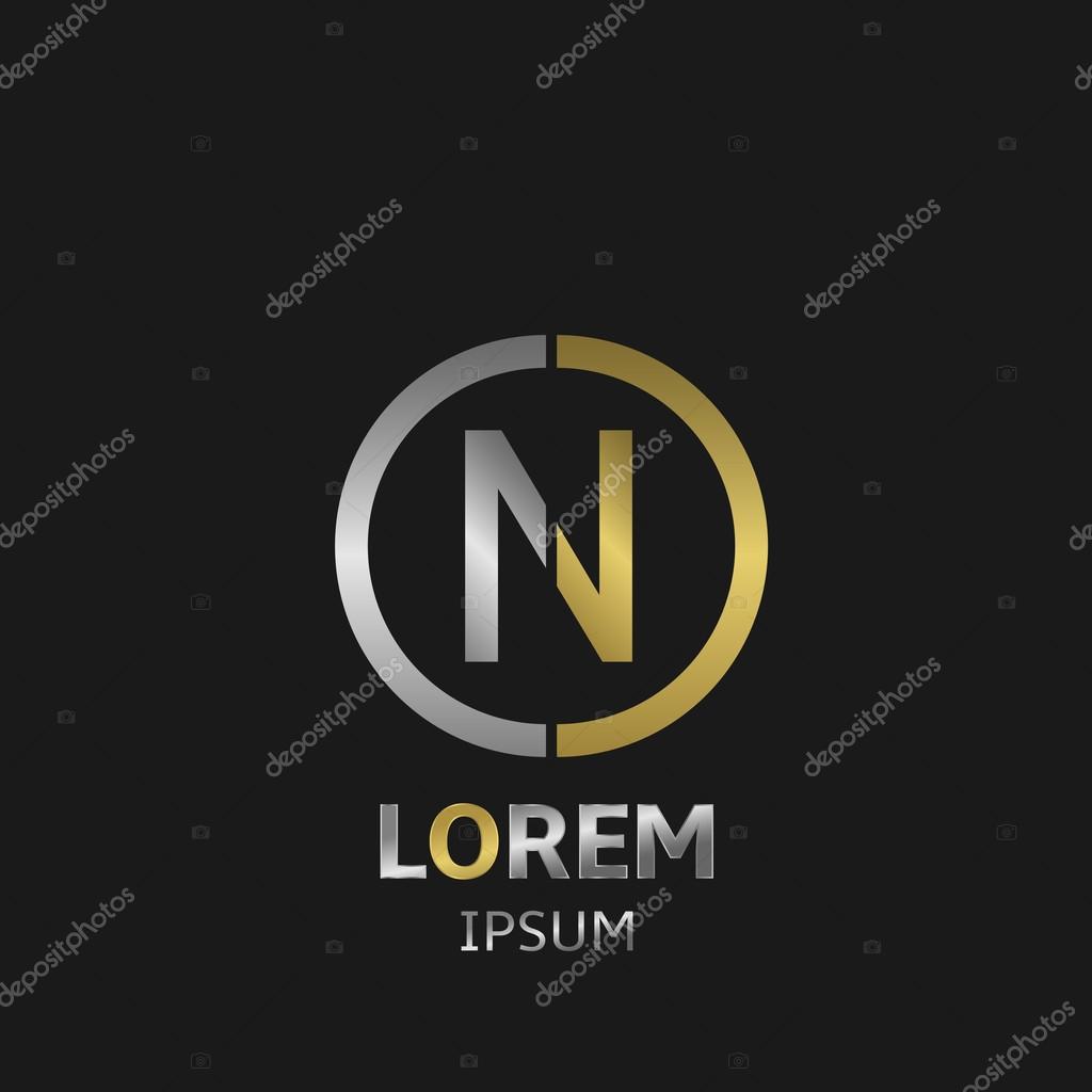 Vector alphabet. Letter N, symbol for your company