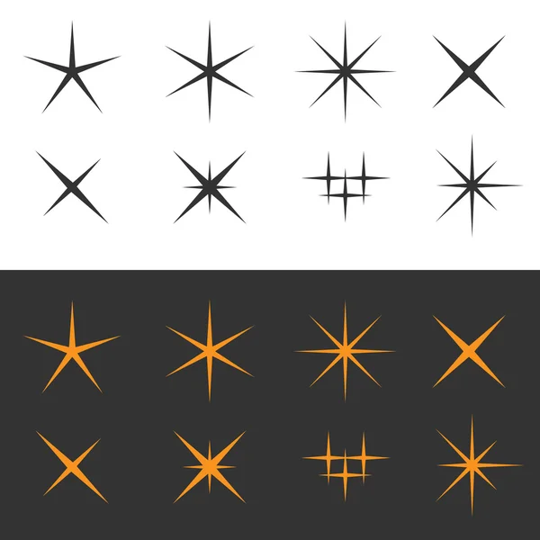 Sparkle icons — Stock Vector