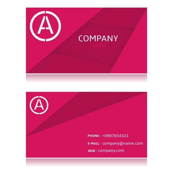 Tarjeta rosa — Vector de stock