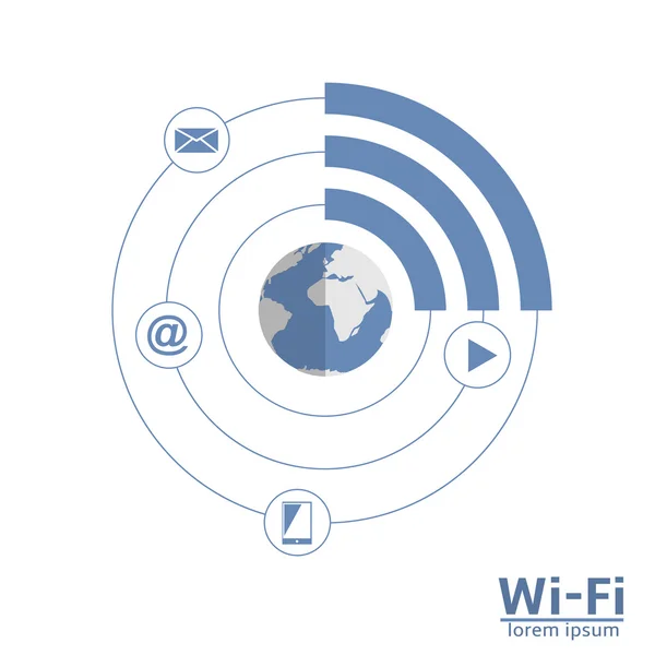 Wi-fi 方式 — ストックベクタ