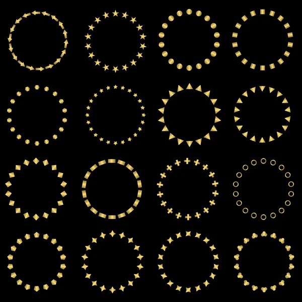 Golden round laurel — Stock Vector