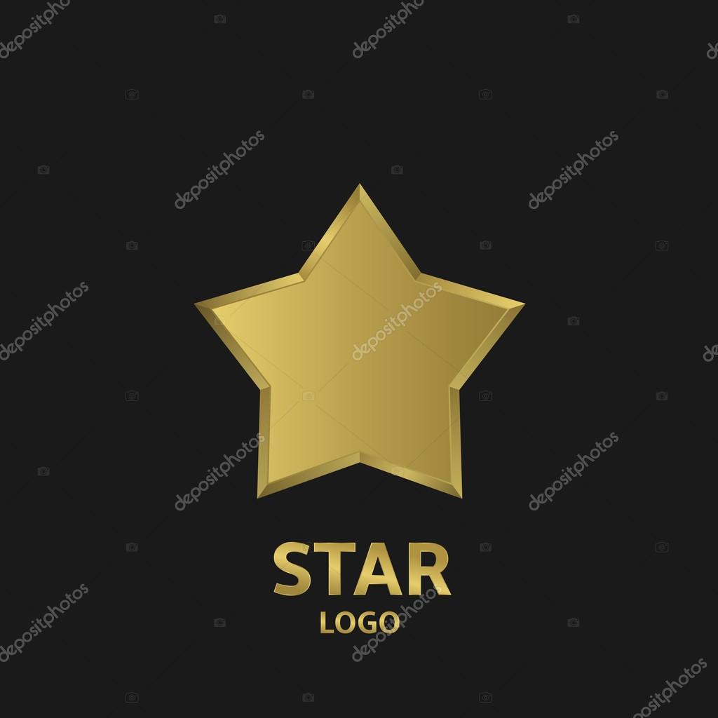 Super golden star vector logo icon for your company. Award symbol