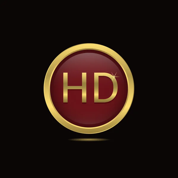 Icona Hd — Vettoriale Stock