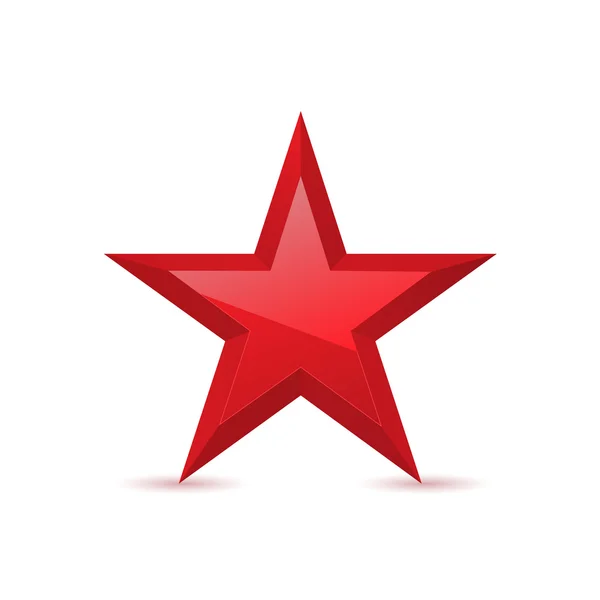 Estrella roja — Vector de stock