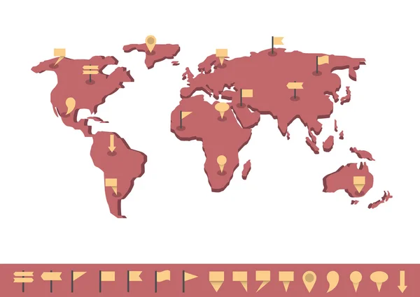 Mapa do mundo — Vetor de Stock