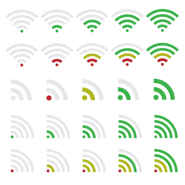 Iconos Wi-Fi — Archivo Imágenes Vectoriales