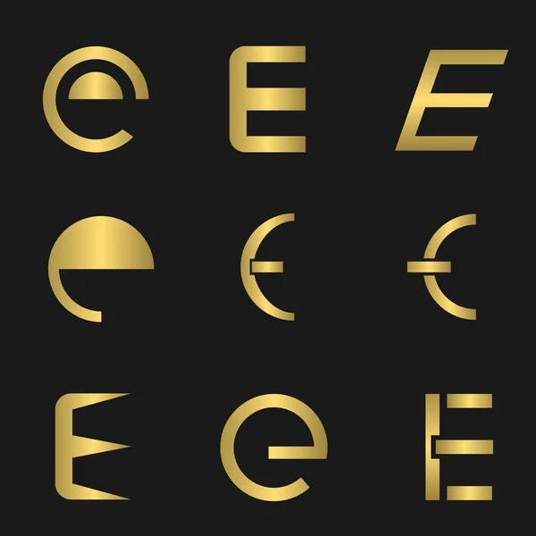 Letter E set — Stockvector
